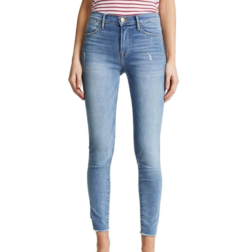 Frame Le High size 28 Skinny Jeans Gusset Step Skinny Light Wash Jeans
